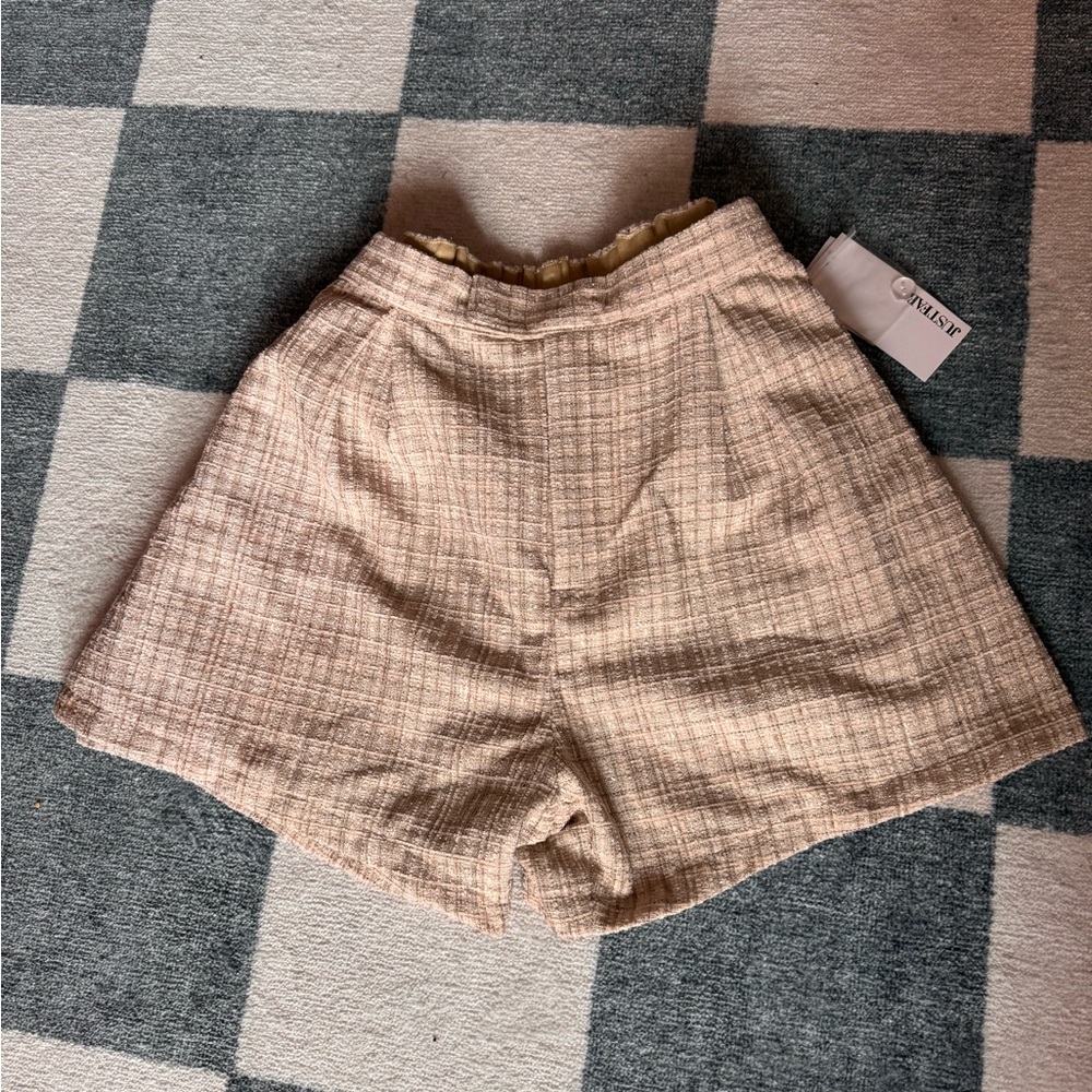 Plaid Tweed Women Shorts